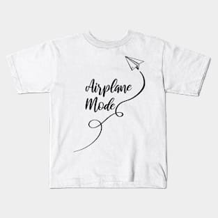 Airplane mode illustration black Kids T-Shirt